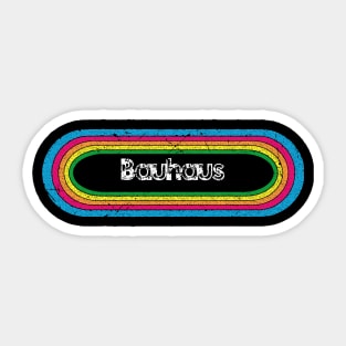 bauhaus ll rainbow retro Sticker